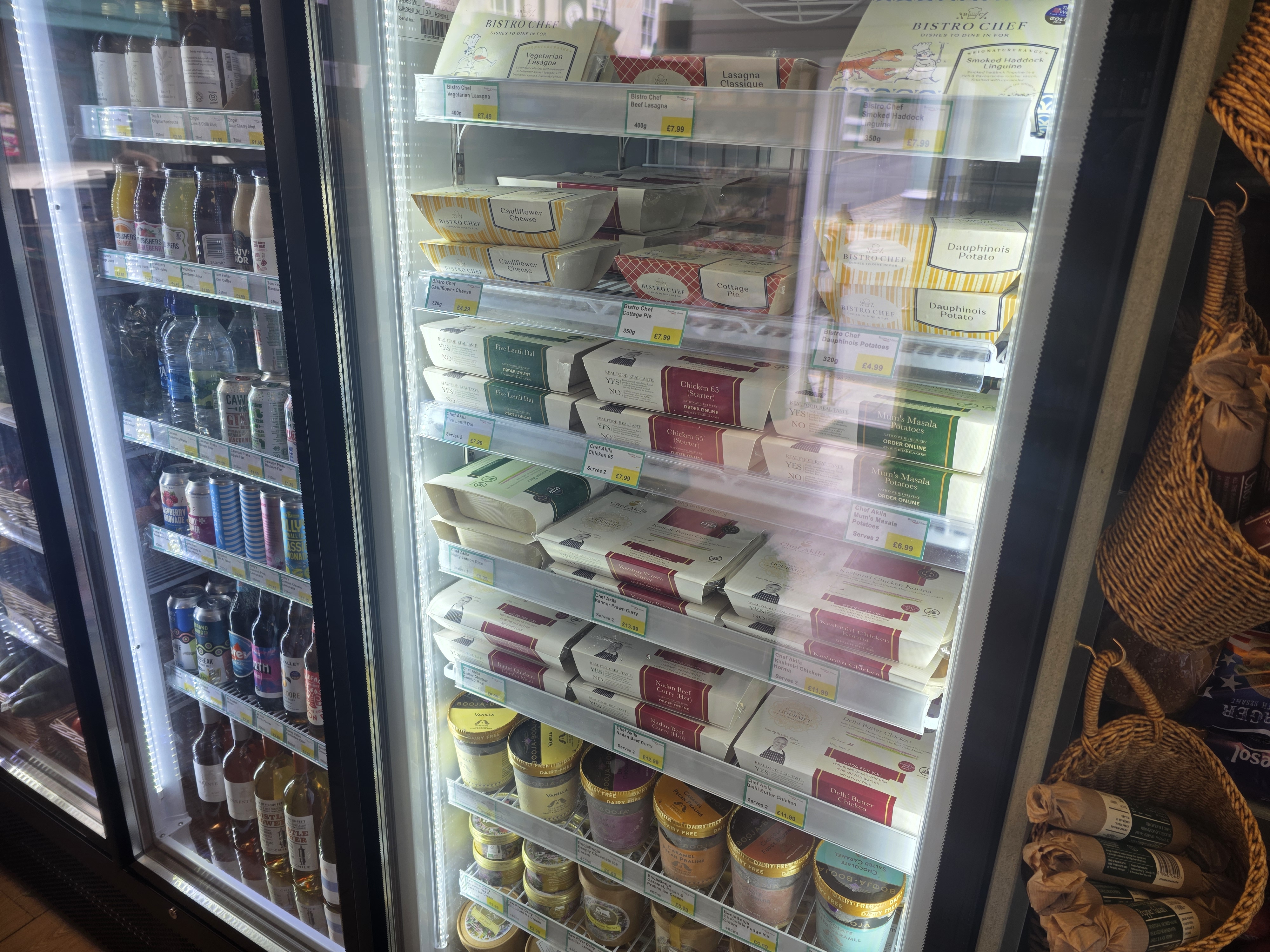 The Chef Akila range in our freezers at Roots and Vines, Tavistock